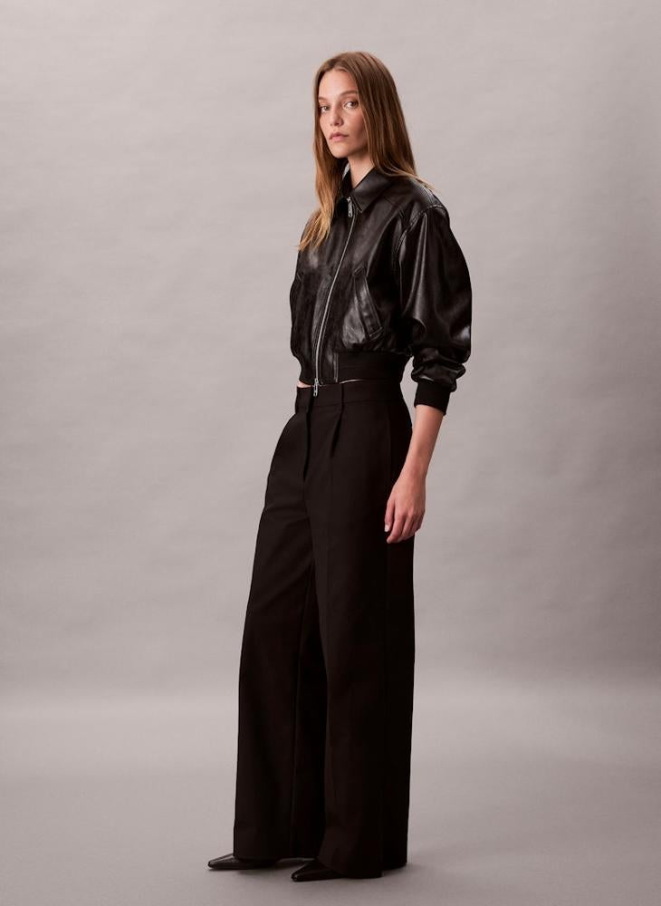 CALVIN KLEIN Casual Pleated Wide Leg Chinos - Image 5