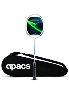 Apacs Asgardia Control Badminton Racket – Ultra-Lightweight 73g, High-Speed Japan Graphite Frame & Shaft, Max 35 lbs Tension, G2 Grip, Unstrung with Full Cover for Power & Control  - Image 1