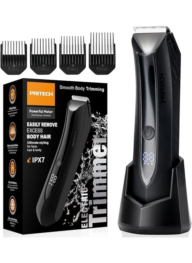 PRITECH Body Hair Trimmer for Men Pubic Hair Trimmer - Image 1