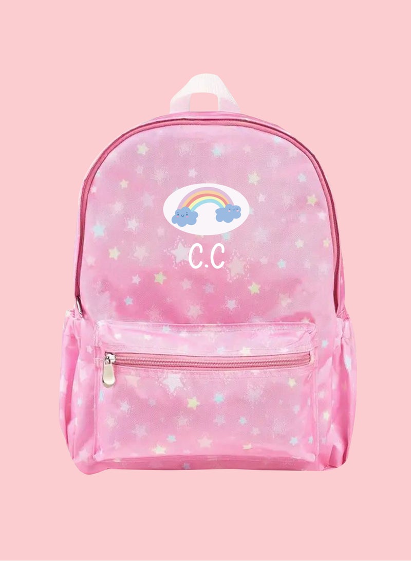 Share the Love Personalised Backpack School Bag for kids with rainbow Printing - Image 2