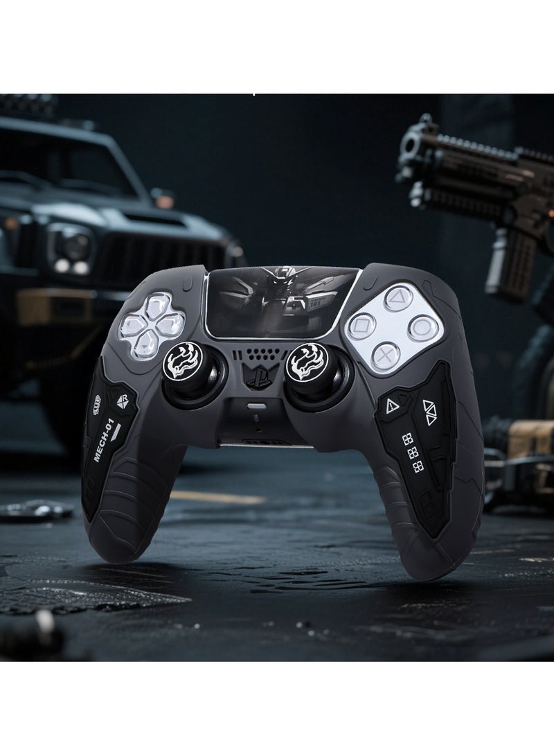 General PS5 controller cover Mecha-style silicone protective case non-slip and sweat-resistant rubber cover enjoy a smooth gaming experience  - Image 1