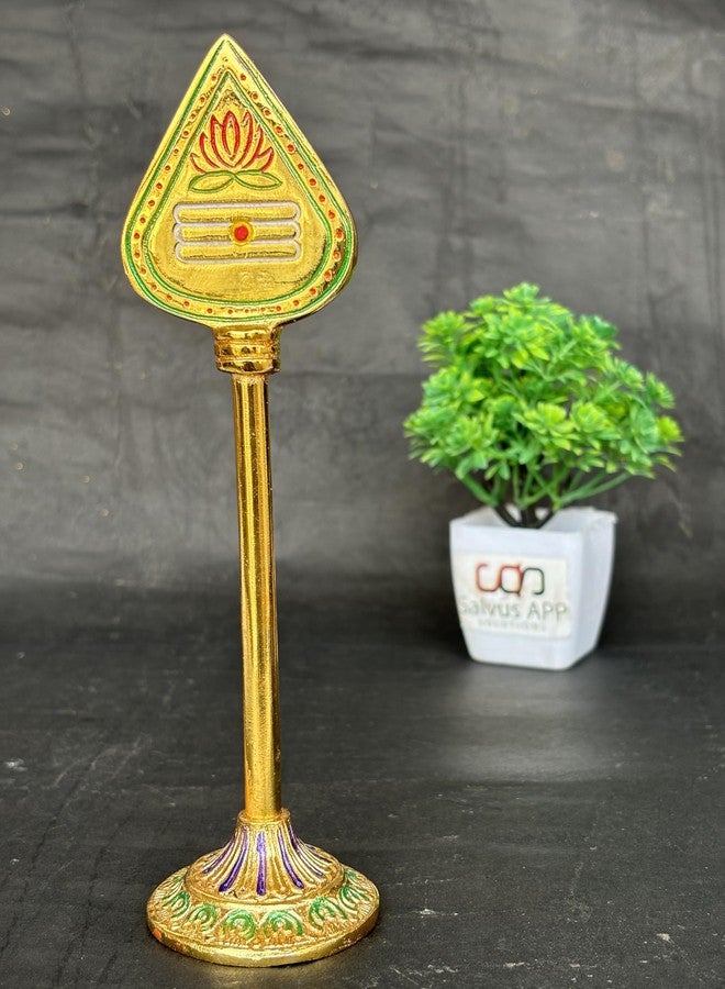 Salvus APP SOLUTIONS Metal Gold Traditional Lord Murugan Vel for Pooja/Pooja Stick/Pooja Item for Home and Gift. (Height-8 inch) - Image 1