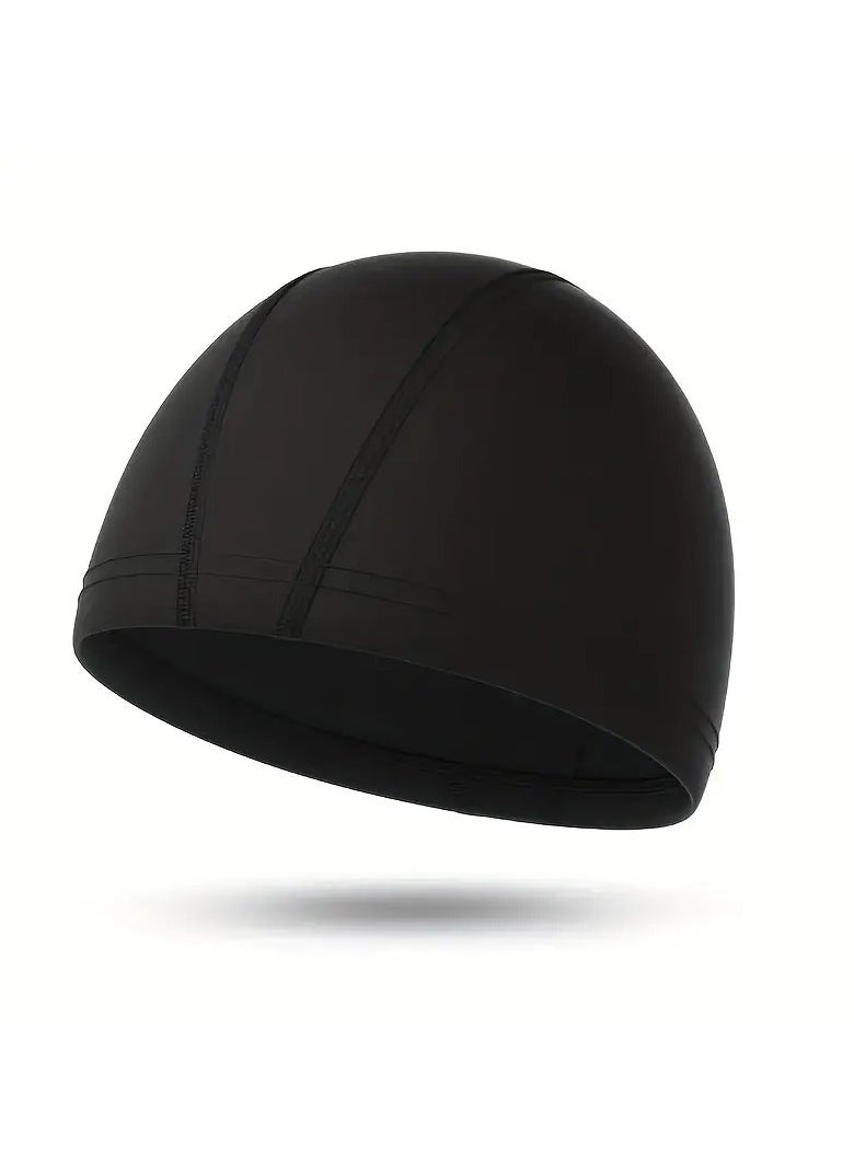 1pc Breathable Elastic Swimming Cap with Non-Slip Design and Ear Protection for Men and Women - Perfect for Pool, Beach, and Summer Fun
