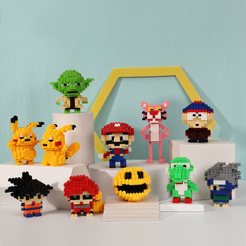 Compatible With Lego Miniature Small Particle Assembly Series Block Puzzle Children'S Educational Toys Stall Night Market - Image 3