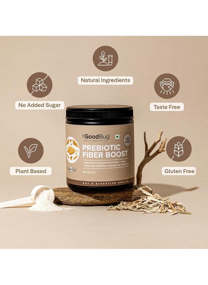 The Good Bug - The Good Bug Prebiotic Fiber Boost Powder Improves Digestion Bloating & Gas Relief Natural Fiber Supplement From Green Pea, Chicory Root & Fos Non-Gmo Gluten Free 30 Servings - Image 1