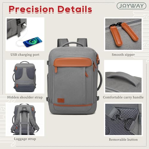 Joyway Expandable Carry on Luggage Sets Airline Approved, Lightweight Hard Shell 20 Inch Carry-on Suitcase with Spinner Wheels - Image 4