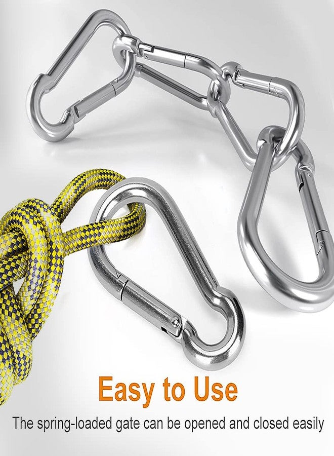 ReNext Set of 4-2 Inch Stainless Steel 304 Spring, Snap, Link, Hook, Clip Carabiner-Keychain, Keyring/Camping/Fishing/Traveling/Hiking/Dog Leash...etc.. Set of 4 (Not Used for Climbing) - Image 5