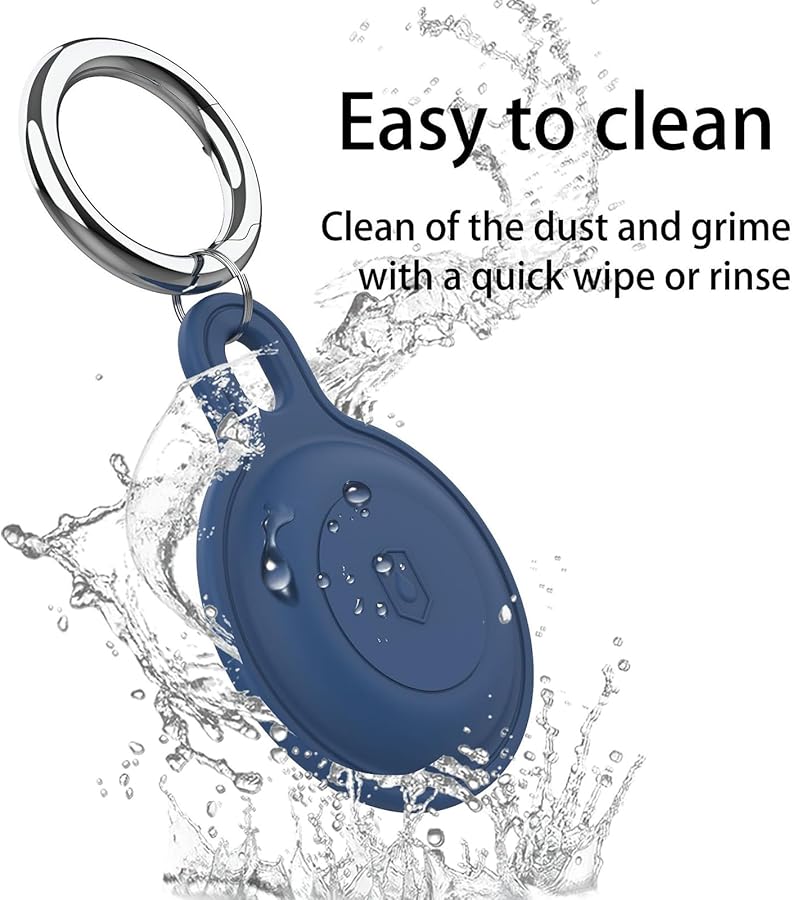 Silicone Protective Case for Apple AirTag with Keychain Anti Scratch Holder - Image 4