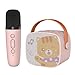 Snowall Mini Karaoke Machine for Kids Portable Bluetooth Speaker with Wireless MicrophoneKids Music Player Toys for Girls and Boys34 5 6 7 8 Years Old Teens Birthday PinkCat - Image 4