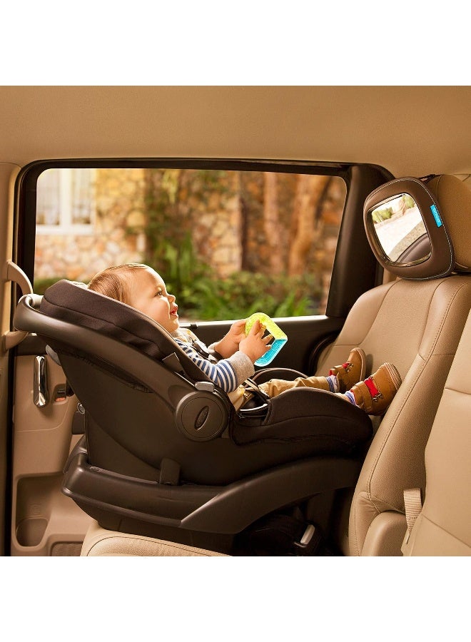 Munchkin Baby Car Mirror for Rear Facing Car Seats, Clear View Baby in-Sight Auto Mirror, Dark Grey - Image 2