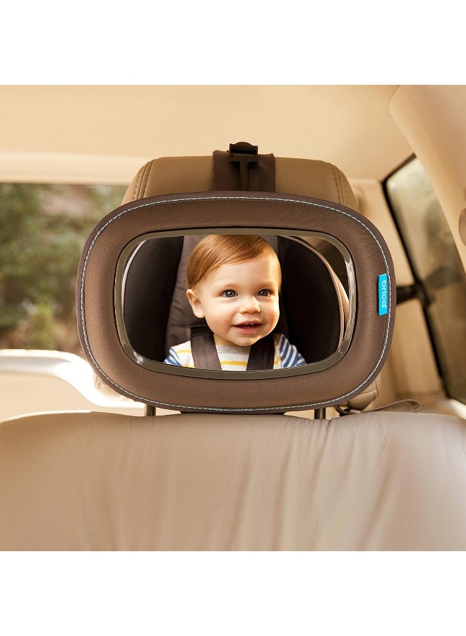 Munchkin Baby Car Mirror for Rear Facing Car Seats, Clear View Baby in-Sight Auto Mirror, Dark Grey - Image 4