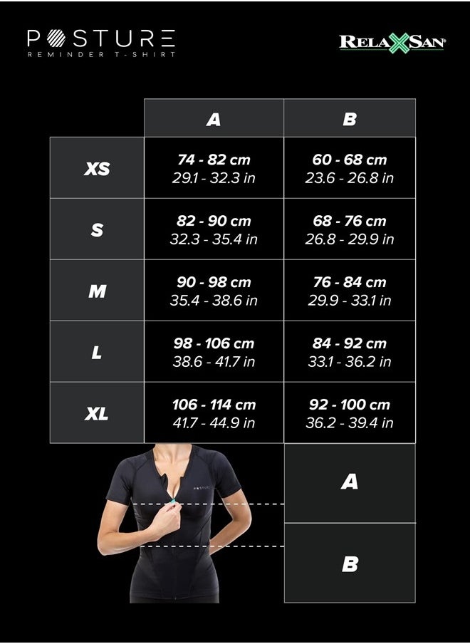 RelaxSan Posture 6070-RP (White XL) T Shirt, Back Straightener Posture Corrector for Women, Lumbar Support, Breathable  - Image 2