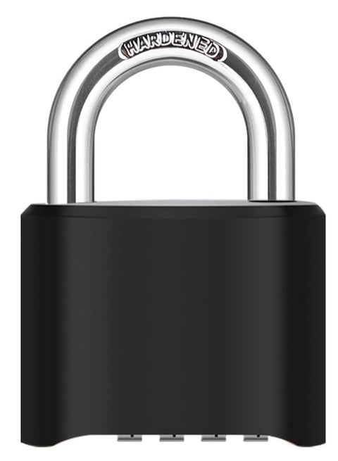 في الهواء الطلق قفل مع كلمة السر ، مناسبة لأنّ أبواب , سياج , مستودعات , وحدات التخزين , جراج ( أسود )