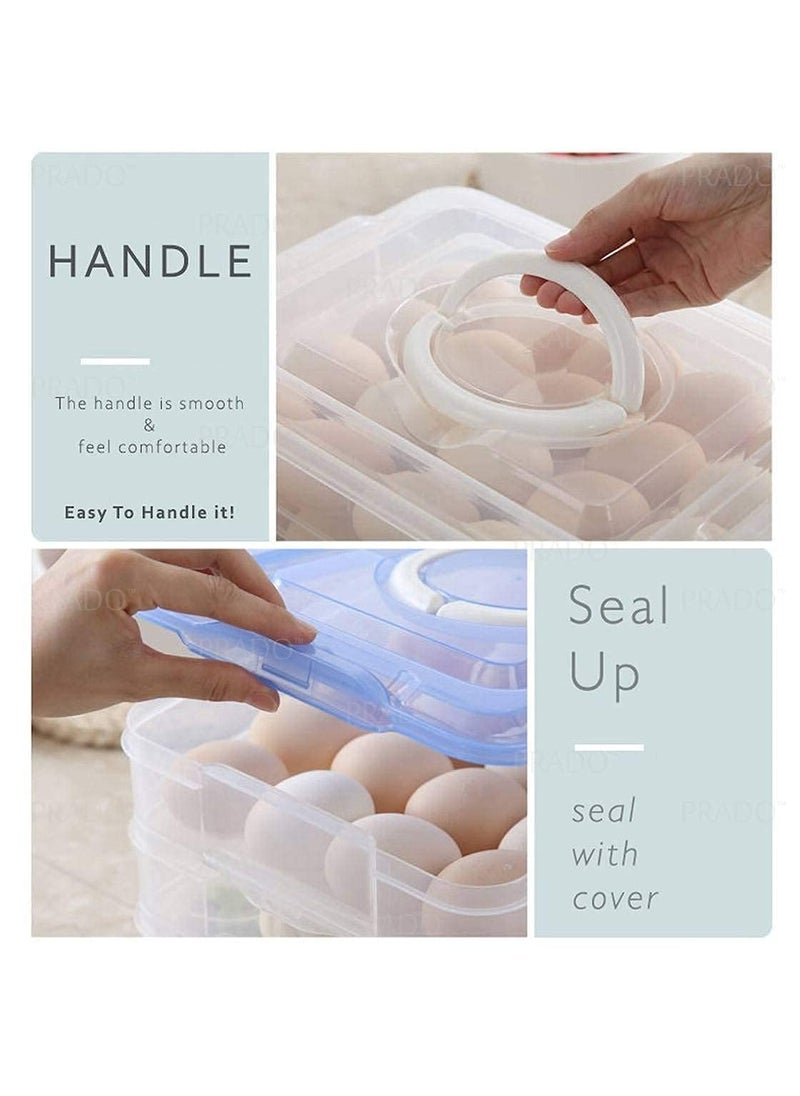 SONIQE DEVICE OF SQ SONIQE Egg Box 36 Grid Plastic Egg Tray Box Holder Basket Stand Organizer Tray Holder Box with lid for Fridge Kitchen Home MulticolorPack of 1  - Image 5
