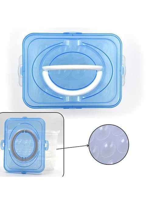 SONIQE DEVICE OF SQ SONIQE Egg Box 36 Grid Plastic Egg Tray Box Holder Basket Stand Organizer Tray Holder Box with lid for Fridge Kitchen Home MulticolorPack of 1  - Image 3
