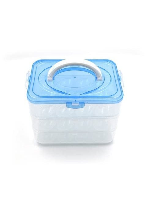 SONIQE DEVICE OF SQ SONIQE Egg Box 36 Grid Plastic Egg Tray Box Holder Basket Stand Organizer Tray Holder Box with lid for Fridge Kitchen Home MulticolorPack of 1  - Image 4