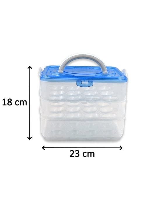 SONIQE DEVICE OF SQ SONIQE Egg Box 36 Grid Plastic Egg Tray Box Holder Basket Stand Organizer Tray Holder Box with lid for Fridge Kitchen Home MulticolorPack of 1  - Image 2