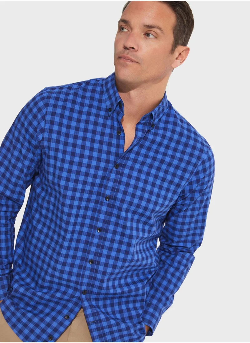 JUNE Check Deatiled  Regular Fit Shirt