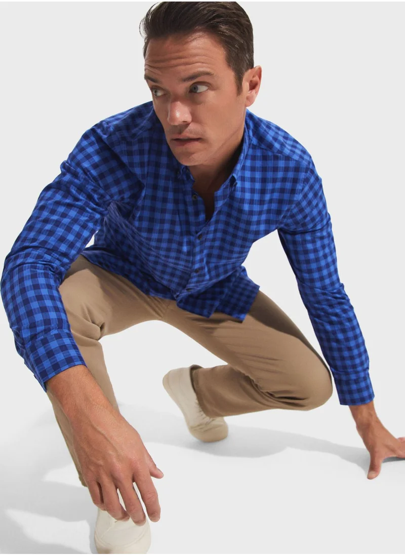 جون Check Deatiled  Regular Fit Shirt