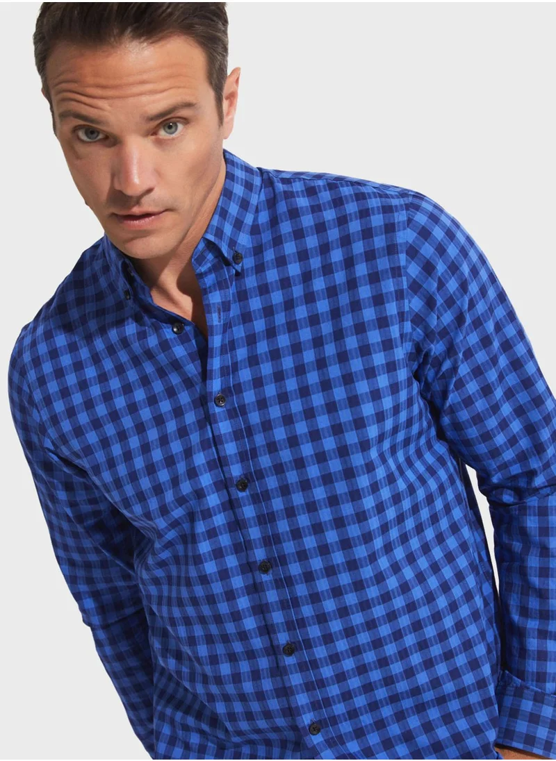 جون Check Deatiled  Regular Fit Shirt