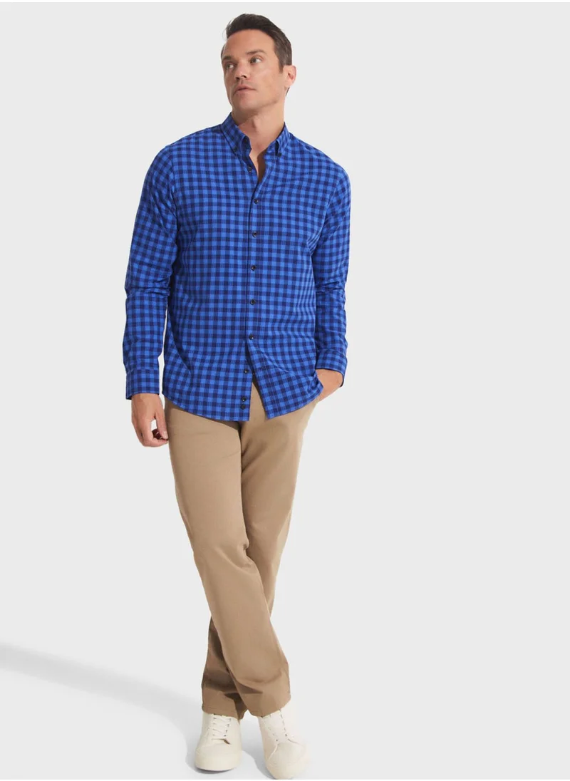 جون Check Deatiled  Regular Fit Shirt