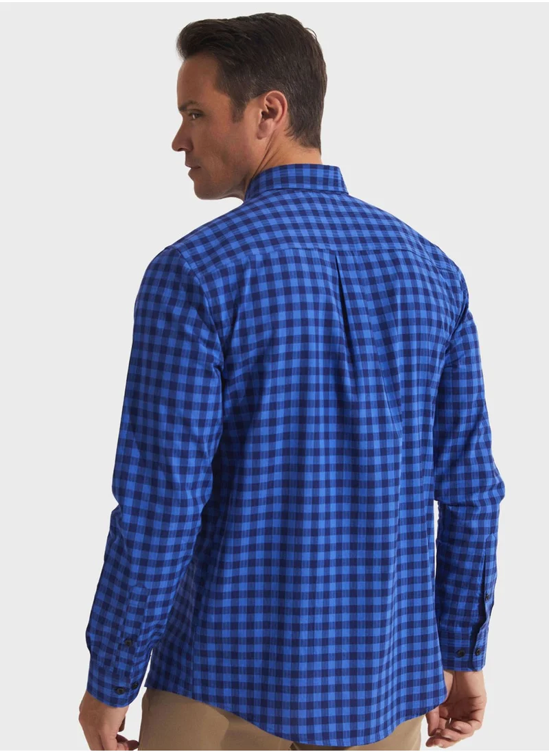 جون Check Deatiled  Regular Fit Shirt