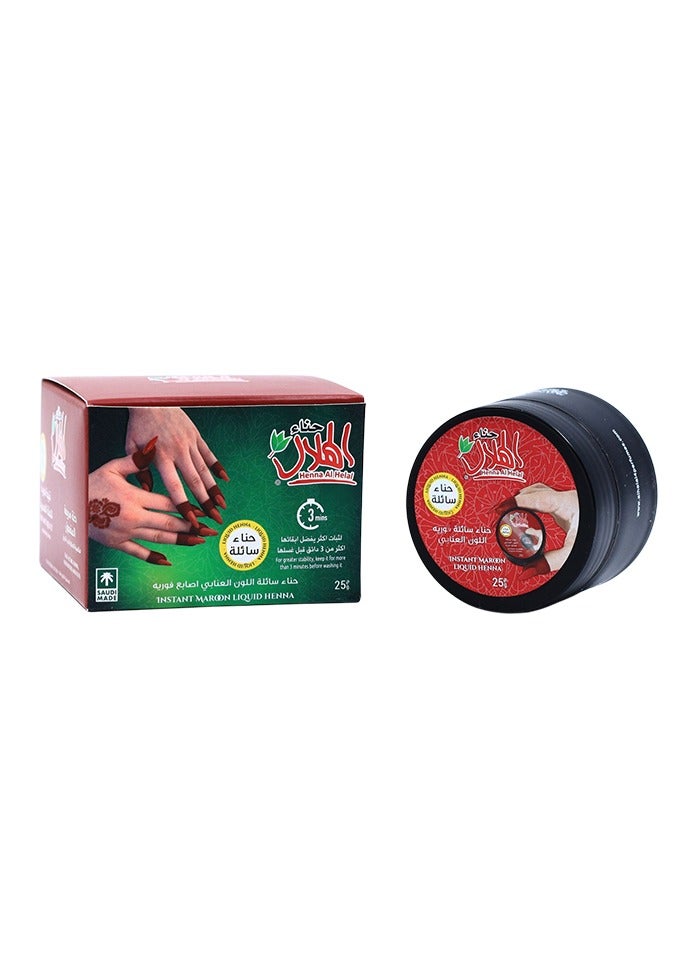 AL-HELAL Fast acting burgundy liquid henna 25g
