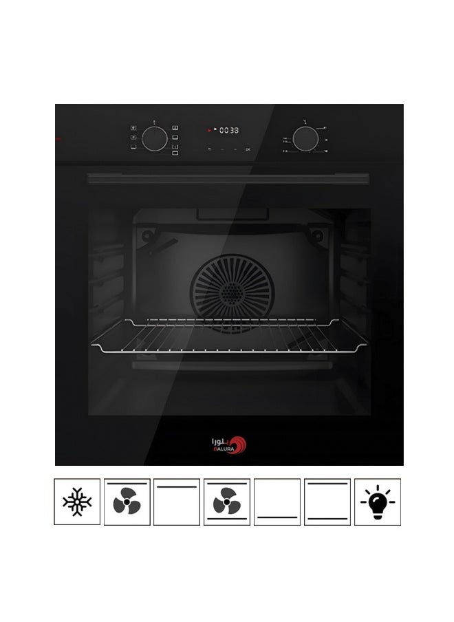 Balura Built-in electric oven - 60 x 60 cm - 7 cooking functions - 72 liters - Made in Türkiye - Black - PL 607 B/D  - Image 2