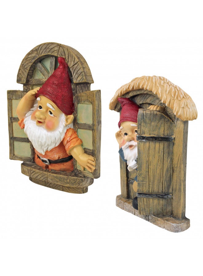 Design Toscano QL94281 Knothole Welcome Gnomes Garden Tree Sculptures, full color - Image 3