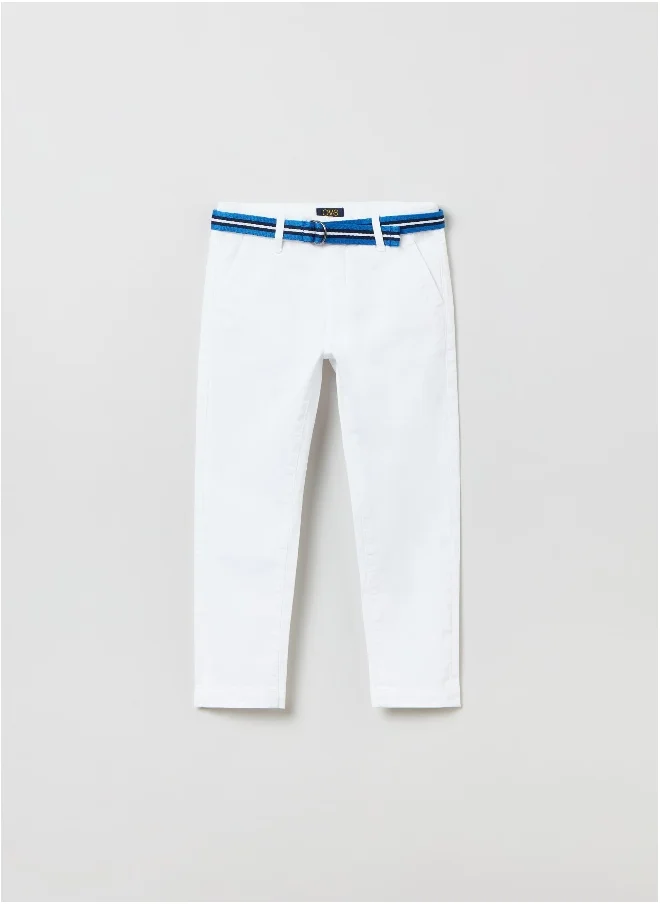 او في اس OVS Chino Trousers With Belt