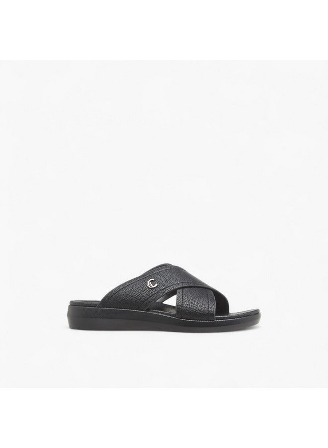 Le Confort Men Cross Strap Slip-On Sandals  - Image 3