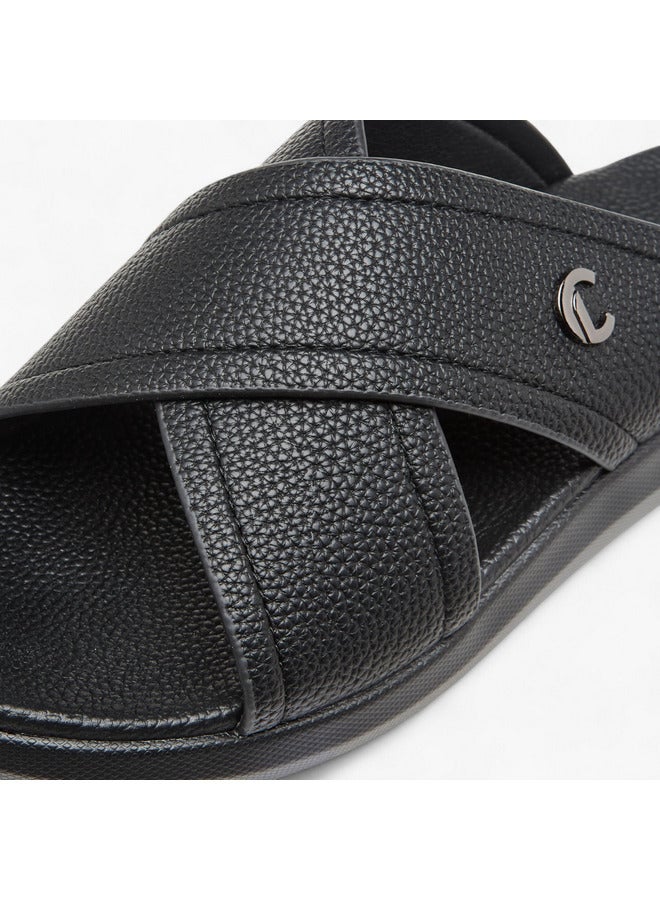 Le Confort Men Cross Strap Slip-On Sandals  - Image 4