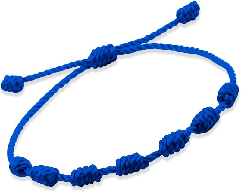 PHITECUS Bracelet 7 knots for protection, Evil Eye and Good Luck. Buddisth String. Thread/Amulet for prosperity and success. Talisman for Womens, Mens, Girls, Boys. Cord Adjustable. - Image 1