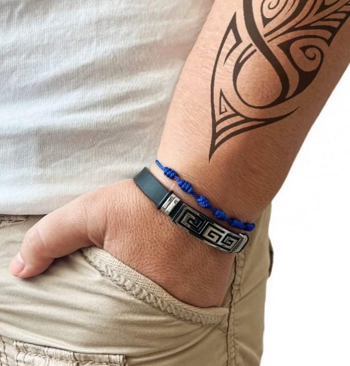 PHITECUS Bracelet 7 knots for protection, Evil Eye and Good Luck. Buddisth String. Thread/Amulet for prosperity and success. Talisman for Womens, Mens, Girls, Boys. Cord Adjustable. - Image 2