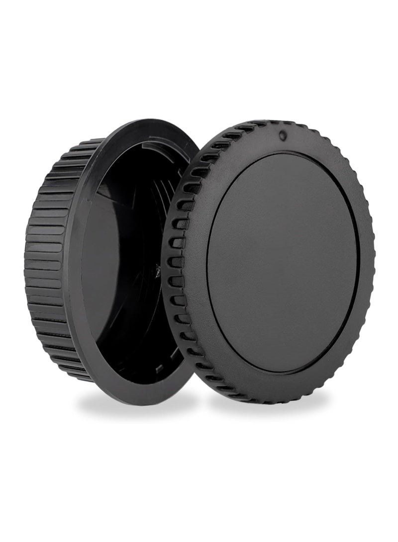 Body Cap and Rear Lens Cap Cover for Canon EOS EF EF-S Mount Camera on T7 T6 90D 80D 77D 70D 60D 5Ds 1DX 5D 7D 6D Mark II III 200D Rebel SL3 SL2 T8i T7i T6i T6S T5i T5 T4i T3 T2ii T1i - Image 1