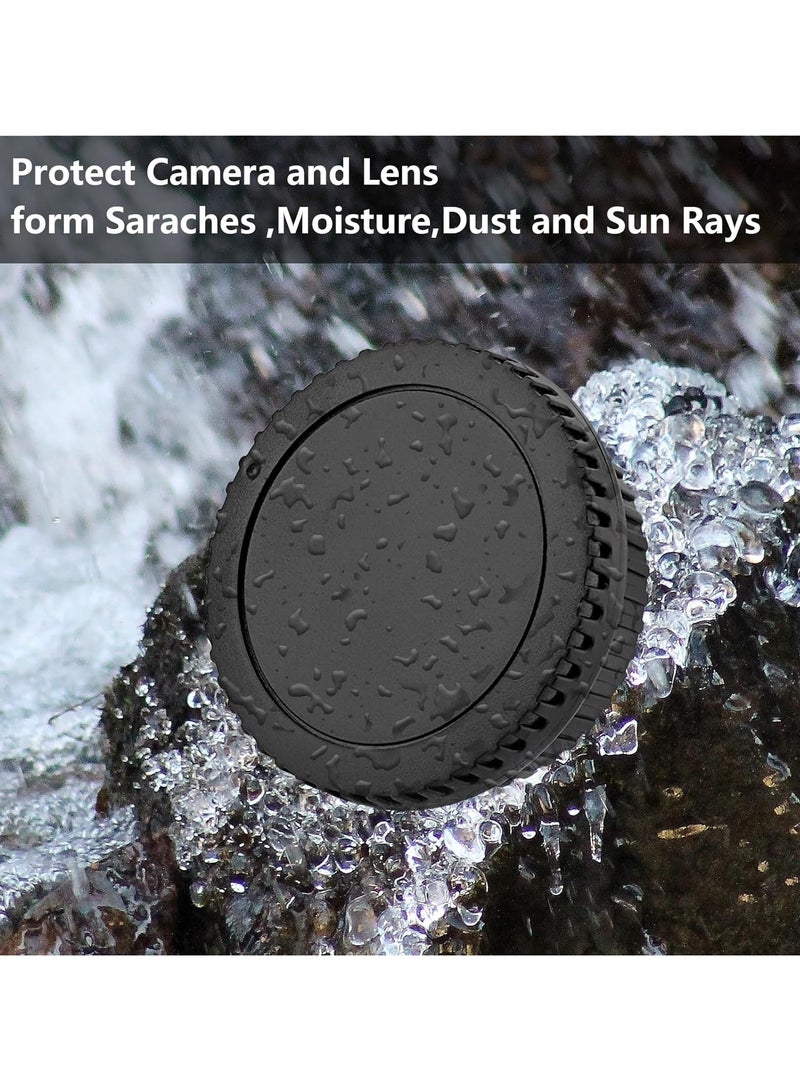 Body Cap and Rear Lens Cap Cover for Canon EOS EF EF-S Mount Camera on T7 T6 90D 80D 77D 70D 60D 5Ds 1DX 5D 7D 6D Mark II III 200D Rebel SL3 SL2 T8i T7i T6i T6S T5i T5 T4i T3 T2ii T1i - Image 4