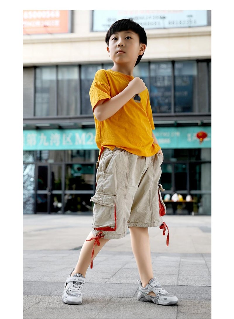 NIBEMINENT Children Sports Shoes Breathable Running Strap Sneakers Boys Girls Lightweight Soft Bottom Sneakers Mesh  Shoes - Image 3