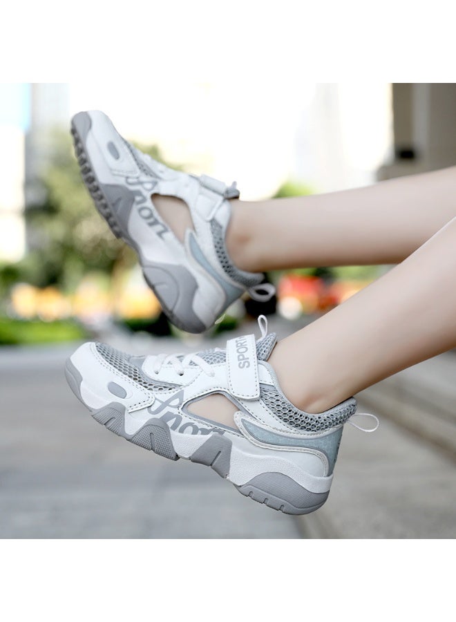 NIBEMINENT Children Sports Shoes Breathable Running Strap Sneakers Boys Girls Lightweight Soft Bottom Sneakers Mesh  Shoes - Image 2