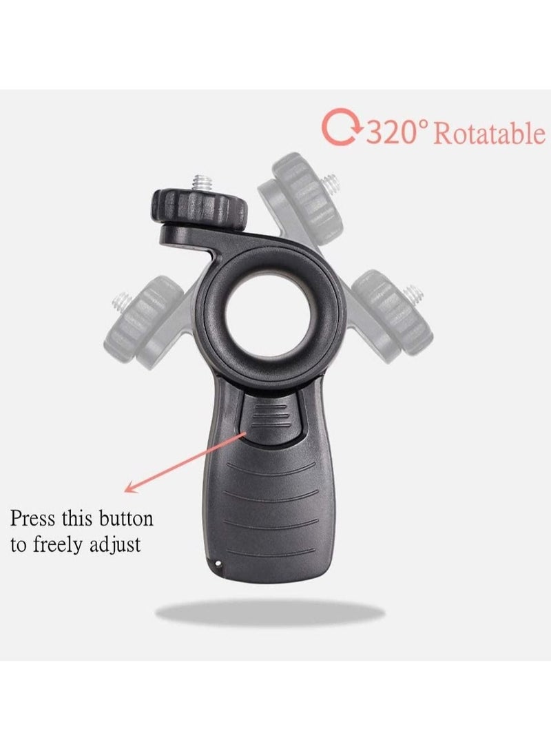 Captaintech Mobile Handheld Stand, Mobile Video Shooting Desktop Stand, Selfie Stick Action Camera Accessories, Free Rotating Tripod 1/4 Gimbal Stabilizer Accessories for Smartphone for Sony for Canon - Image 4