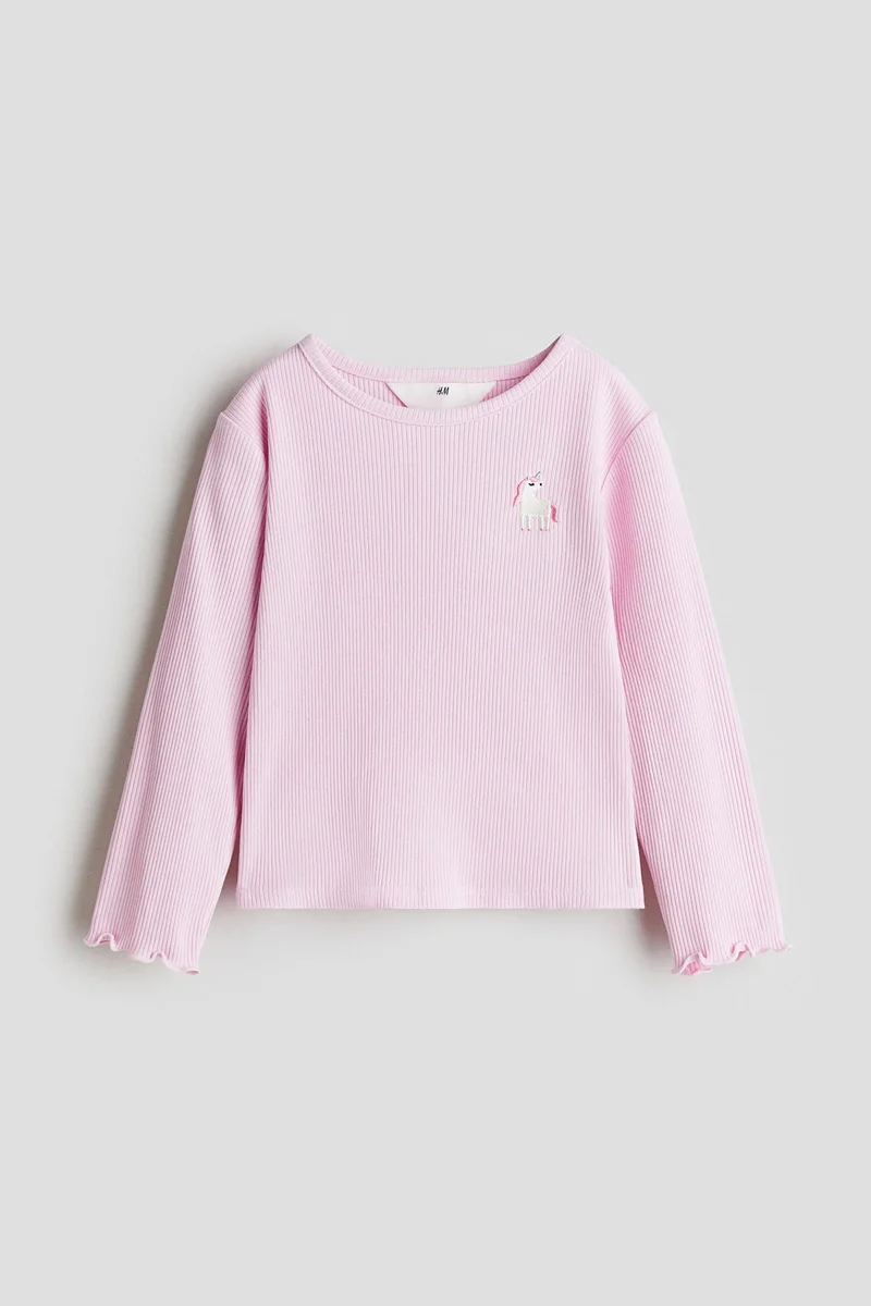 H&M Embroidery-detail cotton top