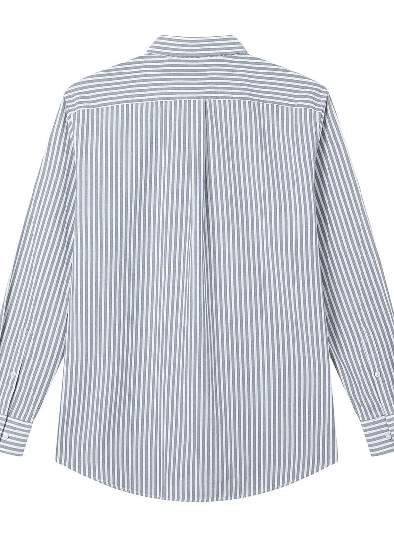 GIORDANO Men’s Cotton Slim Oxford Shirt with Embroidery