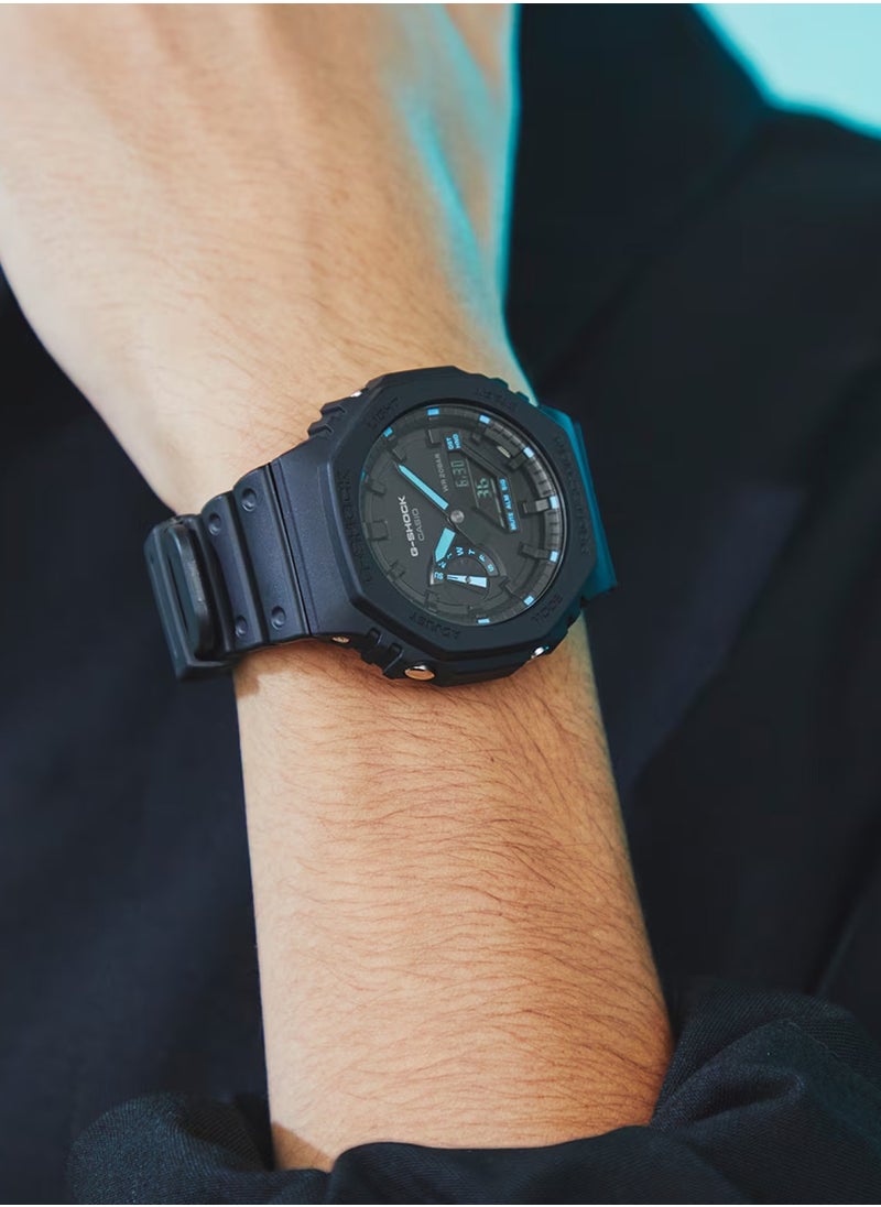 CASIO G-Shock Analog-Digital World Time Black Resin Watch GA-2100-1A2DR - 45mm  - Image 5