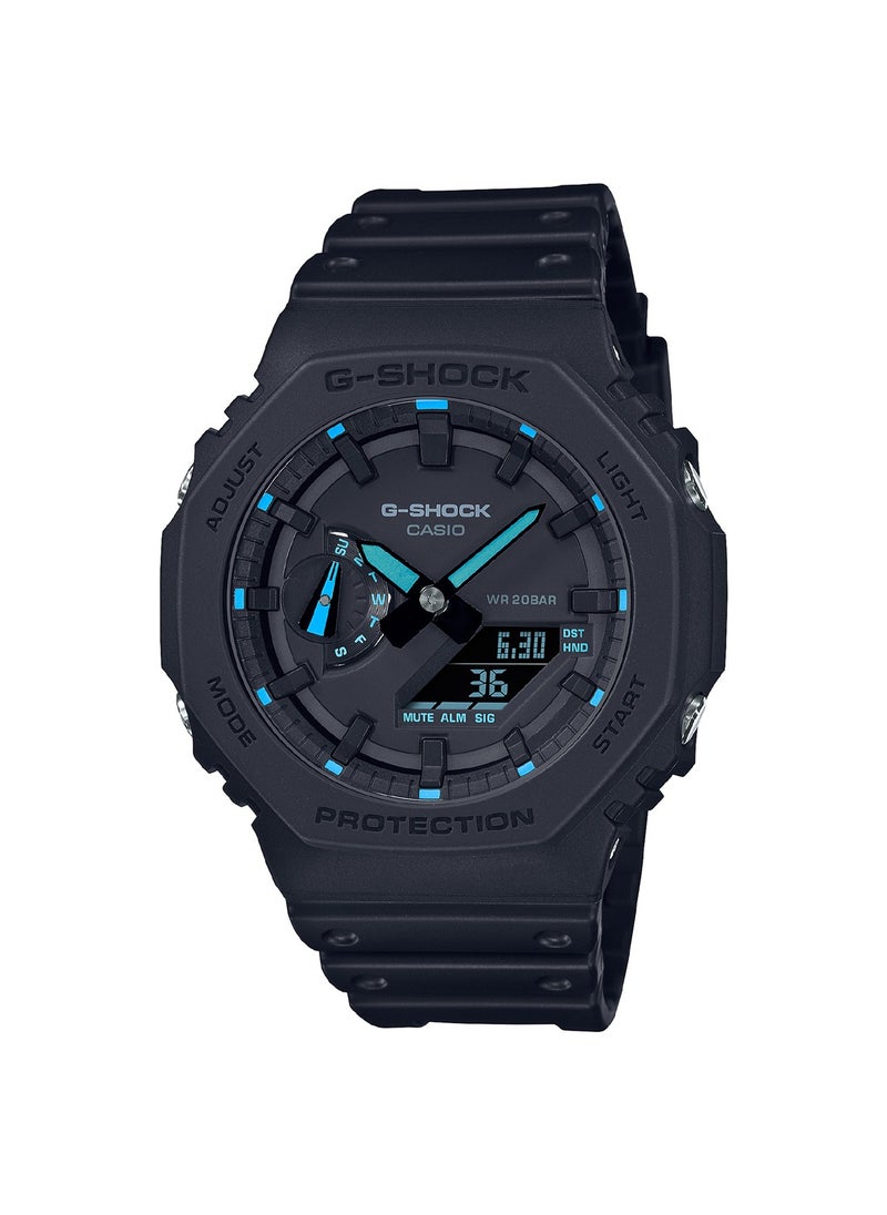 CASIO G-Shock Analog-Digital World Time Black Resin Watch GA-2100-1A2DR - 45mm  - Image 1