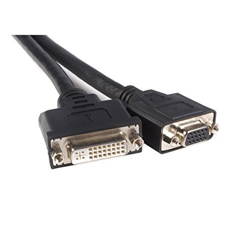 StarTech.com DMS 59 Splitter Cable - 8in - DMS 59 to 1 x DVI / 1 x VGA - Y Cable - DMS 59 to VGA - Monitor Splitter Cable - DMS 59 Cable (DMSDVIVGA1),Black - Image 3