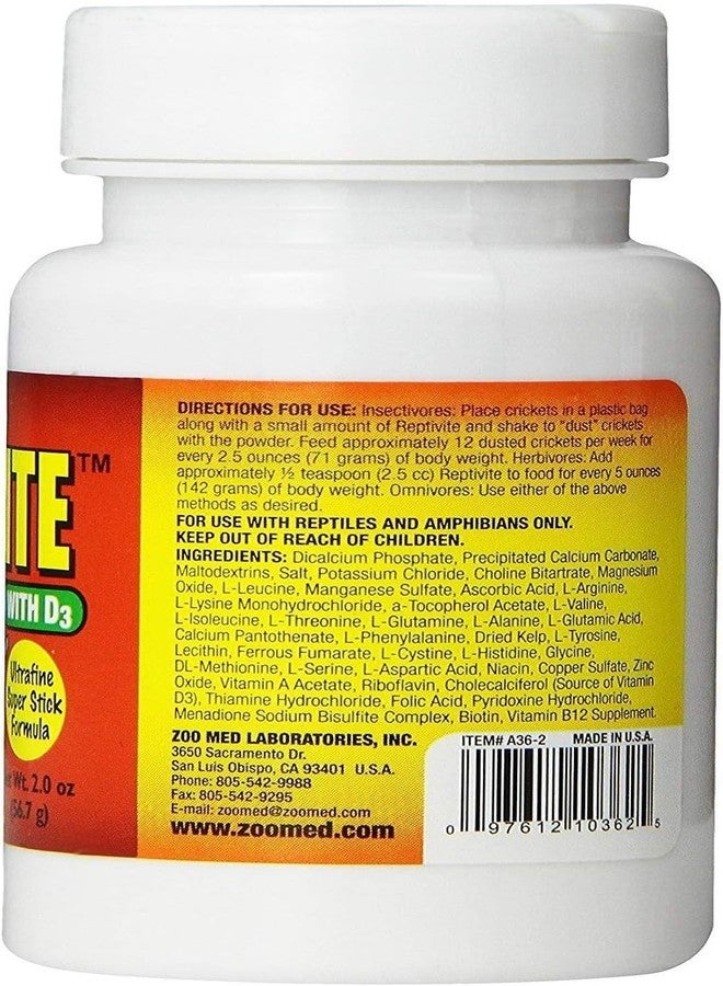 Zoo Med Reptivite Reptile Vitamins with D3 2 oz - Pack of 3 - Image 3