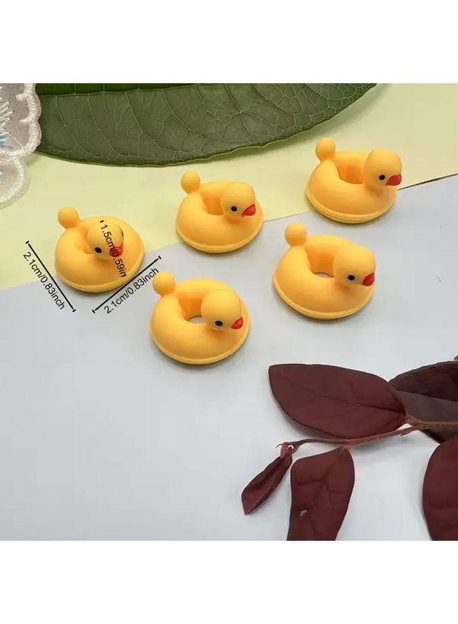22 Pcs Mini Yellow Duck Float Shaped Statues For DIY Jewelry Making And Garden Decor - Image 5