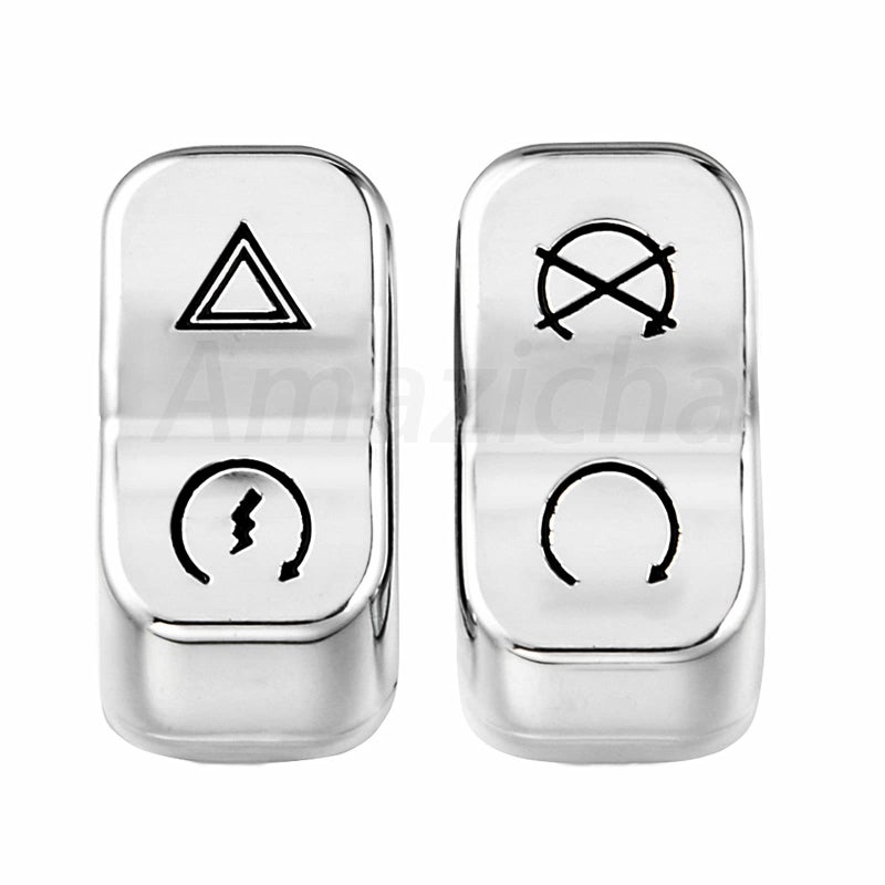 Amazicha Chrome Hand Control Switch Housing Caps Compatible for Harley Davidson Electra Street Glide 2014 2015 2016 2017 2018 2019 2020 2021 2022 2023 2024 - Image 5