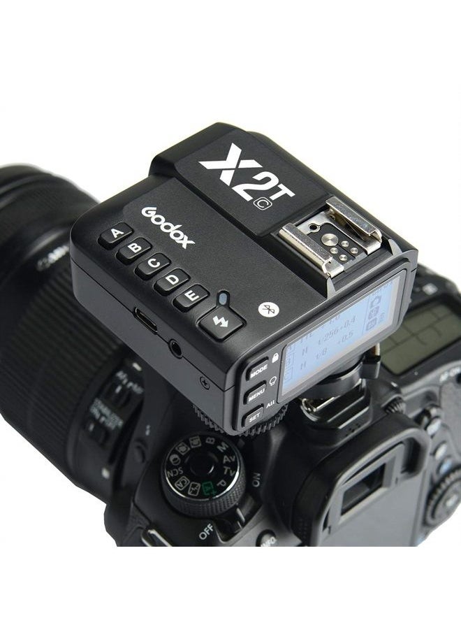 Godox - Godox X2T-C TTL Wireless Flash Trigger for Canon, Bluetooth Connection, 1/8000s HSS,5 Separate Group Buttons, Relocated Control-Wheel, New Hotshoe Locking, New AF Assist Light - Image 1