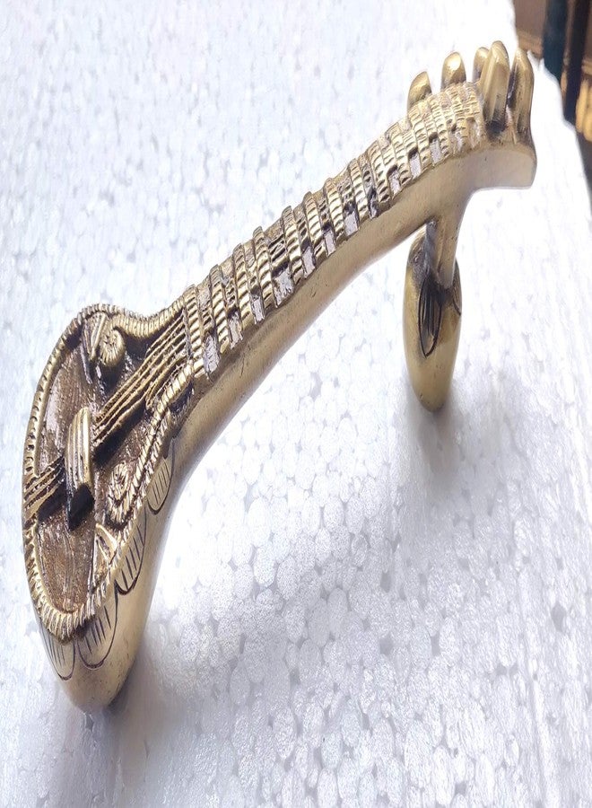 Kratidecor Decorative Sitar Design Brass Door Handle - Image 1
