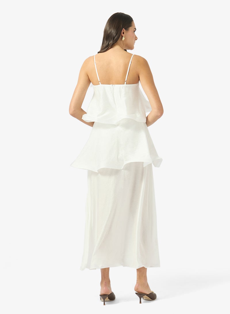 Ginger Off Shoulder Ruffle Tiered A Line Dress - Image 2